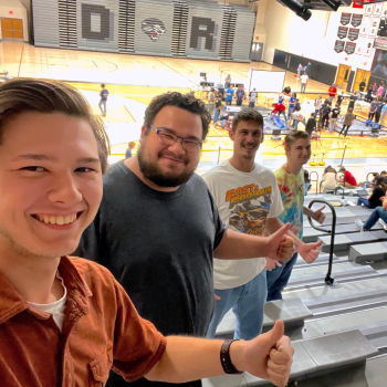 UAT Students Max Edward, David del Pinal, Michael Brewer, and Donald Christensen at Desert Ridge High School.